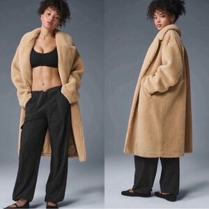 Alo Yoga Oversized Sherpa Teddy Coat In Camel Size XS NEW